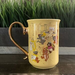 Disney The Aristocats 50th Anniversary Mug - Gold Handle - Collector’s Item NEW